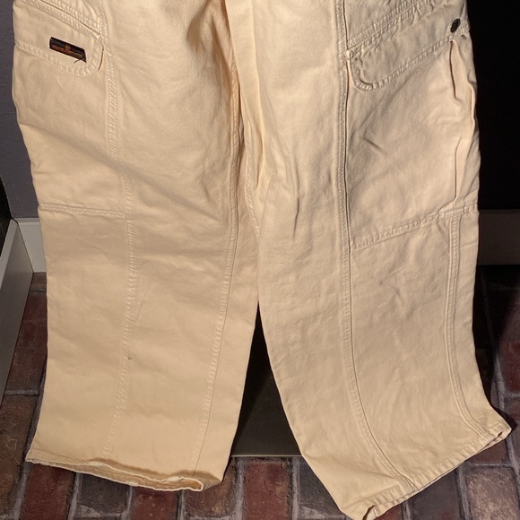 URBAN OUTFITTERS - NWT - pants: beige pocketed cargo wideleg w zip, buttons - 32 - Picture 13 of 16